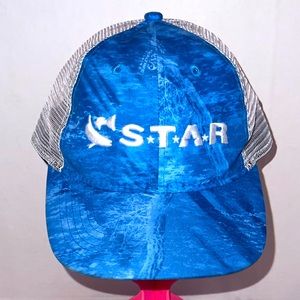 Realtree Fishing Hat Adjustable Mint Net Backing Blue s.t.a.r.